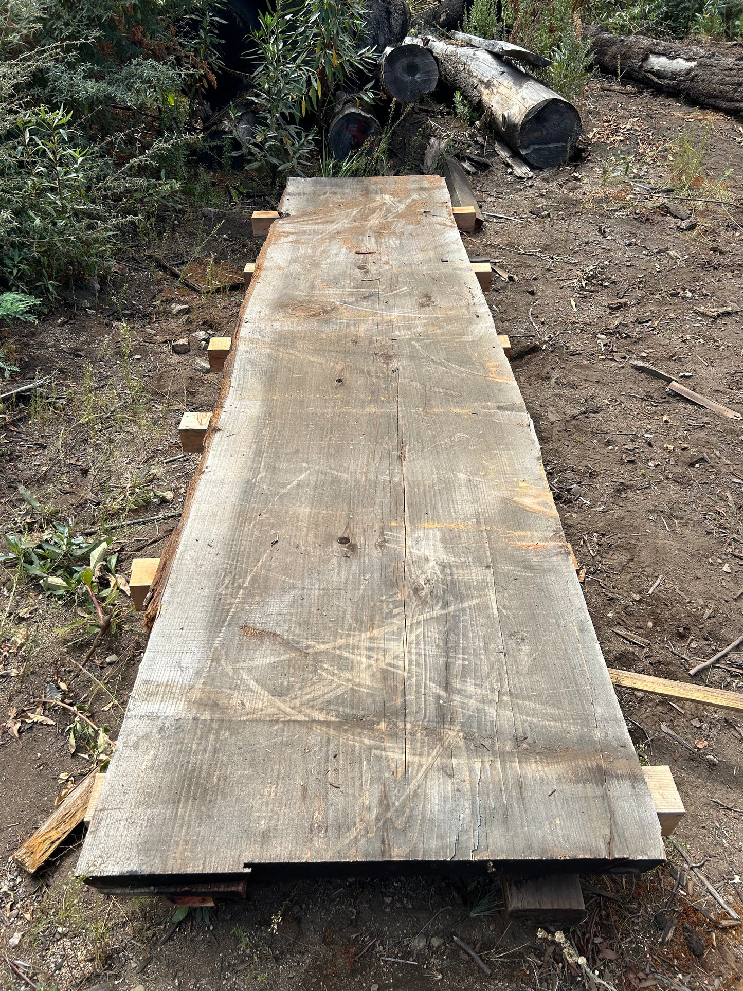 2.5"x36"-42"x13' Redwood Slab