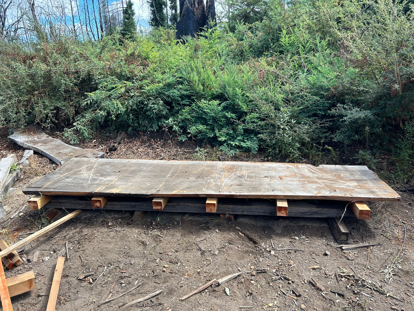 2.5"x36"-42"x13' Redwood Slab